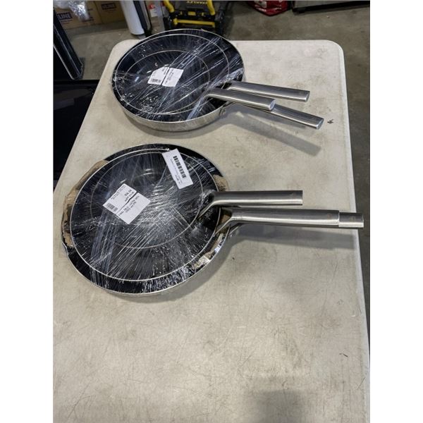 TWO THREE PEACE BLUE DIAMOND FRYING PAN SETS