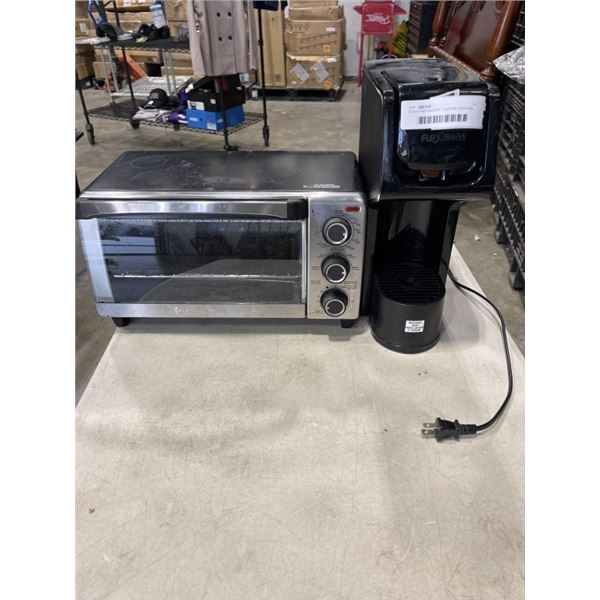 BLACK AND DECKER TOASTER OVEN AND HAMILTON BEACH COFFEE MACHINE