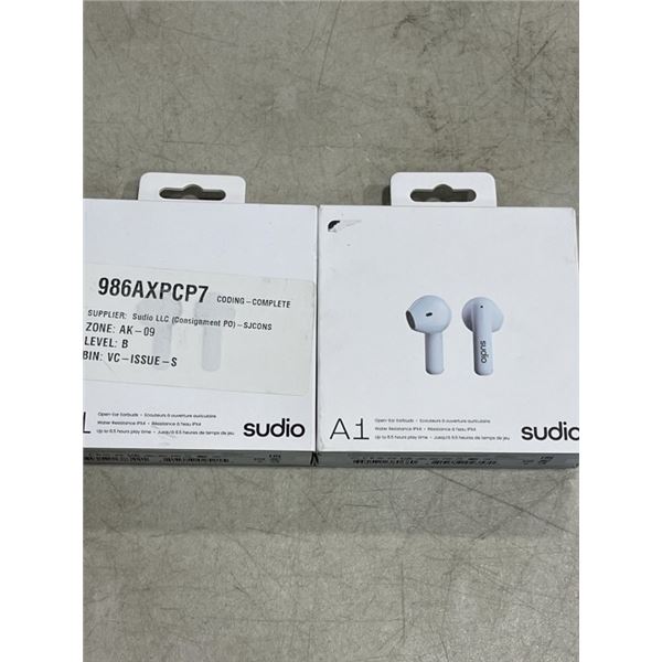 2 PAIRS OF SUIDO A1 BLUETOOTH EARBUDS