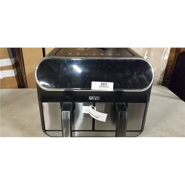AS NEW ULTIMA COSA  8.5QT DIGITAL DUAL ZONE AIR FRYER - TESTED WORKING, RETAIL $299