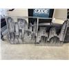 Image 1 : 2 METAL METROPOLE 2 WALL DECOR, 24X24