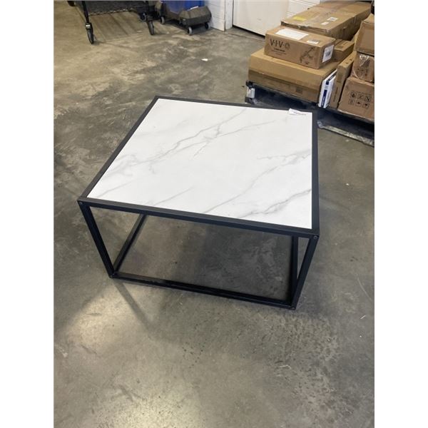 MODERN FAUX MARBLE COFFEE TABLE 28 X 28 INCH