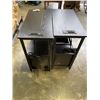 Image 3 : PAIR OF BLACK 2 DRAWER NIGHT STANDS WITH POWER