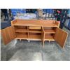 Image 3 : 71 INCH SERVING CABINT WITH 3 SOFT CLOSE DOORS, AND GALLERY, ONE FOOT NEEDS TO BE REATTACHED, NOT BR