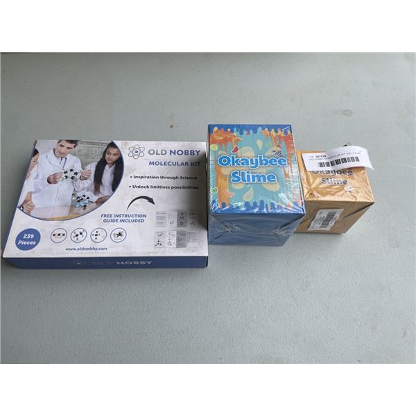 OLD NOBBY MOLECULAR KIT AND 2 SLIME KITS