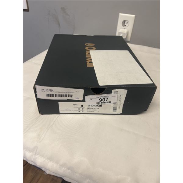 NEW OLU KAI NALU SLIDE BLACK SIZE 9