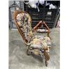 Image 3 : ANTIQUE BALLOON BACK UPHOLSTERED ARMCHAIR