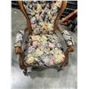 Image 5 : ANTIQUE BALLOON BACK UPHOLSTERED ARMCHAIR