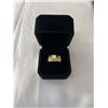 Image 1 : NEW 14K GOLD PLATED 1.2CT SIMULATED DIAMOND (CZ) MANS RING, RESIZEABLE