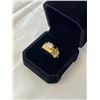 Image 2 : NEW 14K GOLD PLATED 1.2CT SIMULATED DIAMOND (CZ) MANS RING, RESIZEABLE