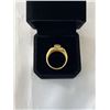 Image 3 : NEW 14K GOLD PLATED 1.2CT SIMULATED DIAMOND (CZ) MANS RING, RESIZEABLE