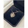 Image 2 : NEW 18K GOLD PLATED 24.0MM SIMULATED DIAMOND (CZ) HEART NECKLACE, CHAIN 19"