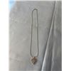 Image 3 : NEW 18K GOLD PLATED 24.0MM SIMULATED DIAMOND (CZ) HEART NECKLACE, CHAIN 19"