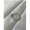 Image 4 : NEW S925 1.25CT PRINCESS CUT NATRUAL SWISS BLUE TOPAZ CHANEL RING, RESIZEABLE, MOUNTED IN 925 STERLI