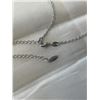 Image 3 : NEW PLATINUM PLATED 0.3CT SIMULATED DIAMOND (CZ) HEART NECKLACE, ADJUSTABLE 16-18" LENGTH