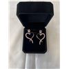 Image 1 : NEW 18K GOLD PLATED 1.0CT EACH EMERALD CUT PINK SIMULATED DIAMOND (CZ) DANGLE EARRINGS