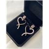 Image 2 : NEW 18K GOLD PLATED 1.0CT EACH EMERALD CUT PINK SIMULATED DIAMOND (CZ) DANGLE EARRINGS