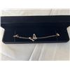 Image 1 : NEW 18K GOLD PLATED 21.0MM SIMULATED DIAMOND (CZ) BUTTERLFLY BRACELET, ADJUSTABLE 6.5-7.5" LONG