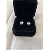 Image 2 : NEW S925 2.0CT EACH SIMULATED DIAMOND (CZ) STUD EARRINGS, MOUNTED IN 925 STERLING SILVER WITH WHITE 