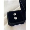 Image 3 : NEW S925 2.0CT EACH SIMULATED DIAMOND (CZ) STUD EARRINGS, MOUNTED IN 925 STERLING SILVER WITH WHITE 