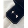 Image 2 : NEW 14K GOLD PLATED 0.75CT EACH OVAL CUT SIMULATED DIAMOND (CZ) HUGGIE EARRINGS
