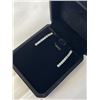 Image 2 : NEW PLATINUM PLATED 2.5MM PRINCESS CUT SIMULATED DIAMOND (CZ) TASSEL EARRINGS