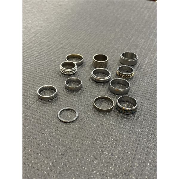 SILVER TONE MENS RINGS