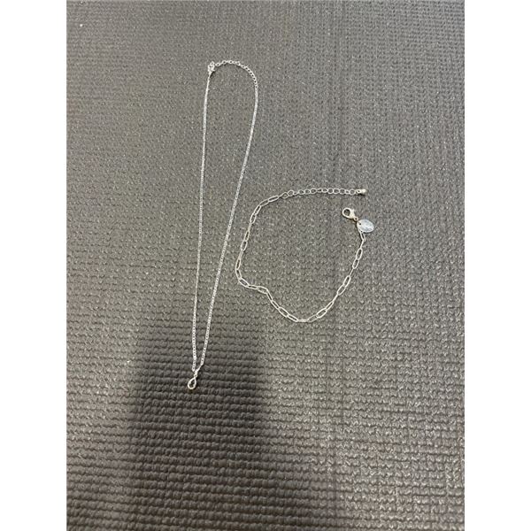 2 SILVER NECKLACES