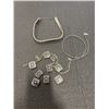 Image 1 : RHINESTONE CHOKER, BRACELET AND SILVER TONE NECKLACE