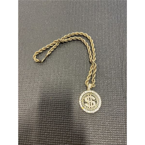 DOLLAR SIGN ICED OUT CHAIN