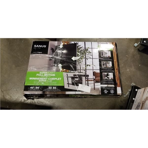 SANUS SUPER SLIM 40"-90" FULL MOTION TV WALL MOUNT, RETAIL $369