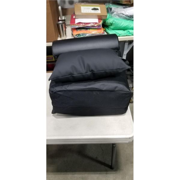 THERGUN HEATPOD SAUNA BLANKET, MISSING CONTROLLER, AND 2 PILLOWS