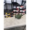 Image 1 : ASSORTED NEW BOHEMIAN CRYSTAL GLASSES, CACTUS TEAPOT AND STUDIO NOVA DISHES