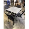 Image 1 : PATIO TABLE  SET WITH 4 STACKING RATTAN CHAIRS