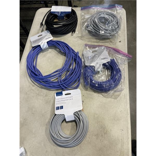 AS NEW INSIGNIA ETHERNET CORDS 200FT TOTAL