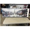 Image 1 : 20 X 60 OIL ON CANVAS PARIS SCENE