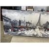 Image 2 : 20 X 60 OIL ON CANVAS PARIS SCENE
