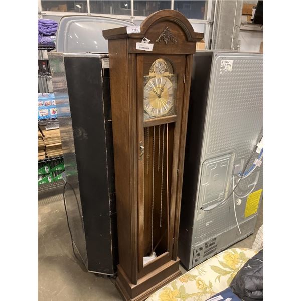 VINTAGE GRANDFATHER CLOCK - MISSING GLASS
