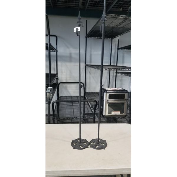 2 CAST IRON PLANT HANGERS