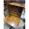 Image 5 : ANTIQUE OAK GLASS DOOR DROP DOWN CABINET, ORIGINAL GLASS AND HARDWARE