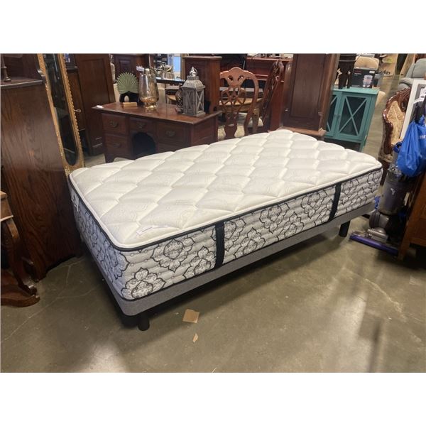 KINGSDOWN GLENVIEW TIGHT TOP TWIN MATTRESS WITH PLATFORM FRAME