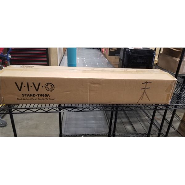 VIVO DARK WALNUT EASEL STUDIO TV STAND