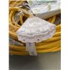 Image 2 : AS NEW INDOOR/OUTDOOR 3 WIRED GROUNED 75FT  12AWG 15 AMP 125V 3 POWER OUTLET  YELLOW