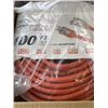 Image 2 : AS NEW INDOOR /OUTDOOR HEAVY DUTY 100FT 10AWG 125VOLTS 15 AMP ORANGE EXTENTION CORD