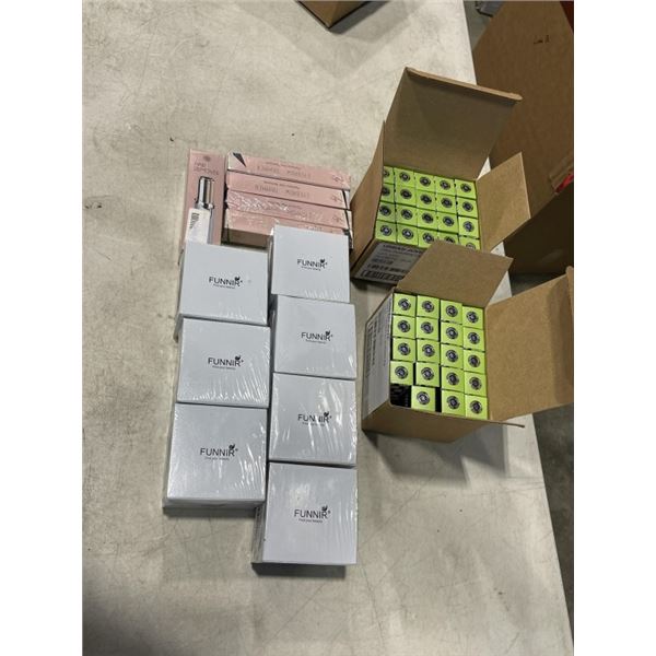 ASSORTED NEW SNAIL MUCIN REPAIR CREAM, EYBROW TRIMMERS, AND URBAN JUVE ULTRA HYDRATING LIP BALM