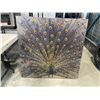 Image 1 : LARGE PEACOCK CANVAS PICTURE 40 X 40 INCH