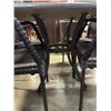 Image 4 : PATIO TABLE  SET WITH 4 STACKING RATTAN CHAIRS