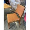 Image 6 : VINTAGE TEAK DRAW LEAF DINING TABLE WITH 4 UPHOLSTERED DINING CHAIRS