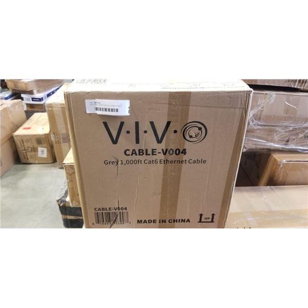 VIVO GREY 1000FT CAT6 ETHERNET CABLE
