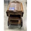 Image 1 : ANTIQUE TEA TROLLEY WITH ORIGINAL GLASS TRAY